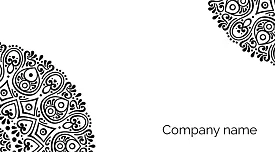 Abstract business card template with patterns