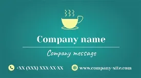 Coffee shop business card template