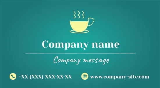 Coffee shop business card template