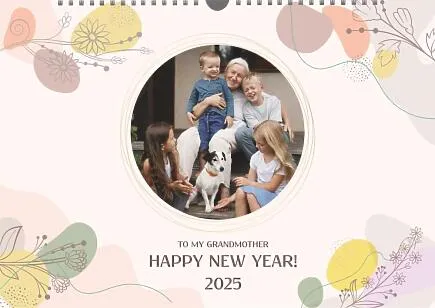 Calendar template with family photos