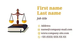 Lawyer's business card template