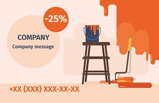 Bright paint store business card template