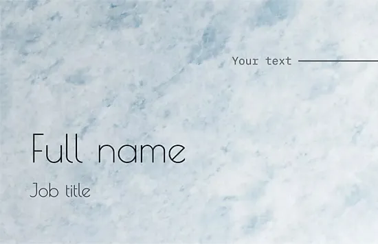 Personal business card template