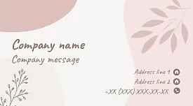Gardener's business card template