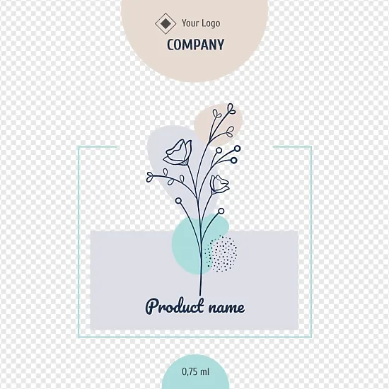 Label template for cream packaging