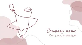 Abstract business card template of a beauty master