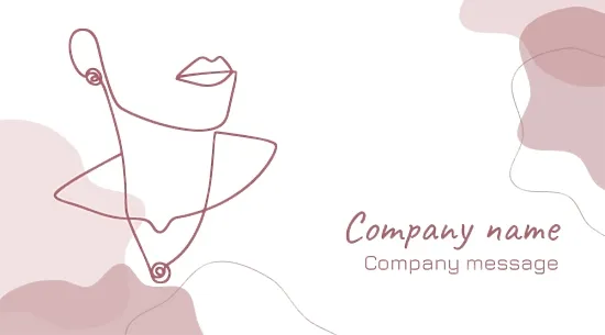 Abstract business card template of a beauty master