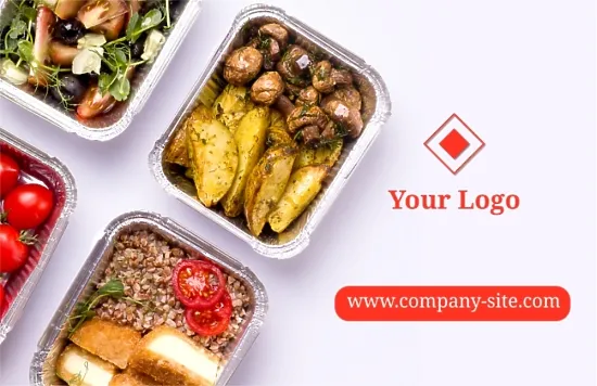 Food Delivery Service business card template