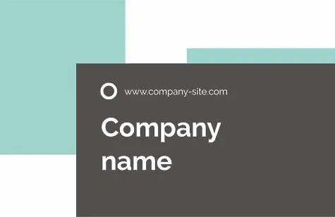 Strict Euro business card template with an asymmetrical design