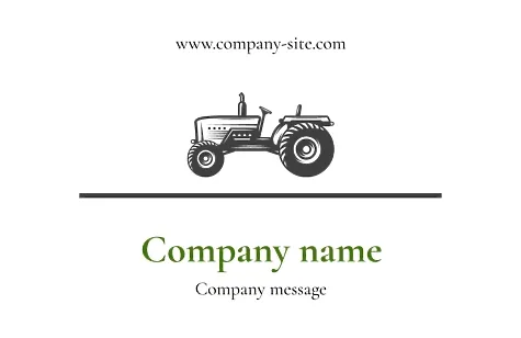 Tractor driver's business card template