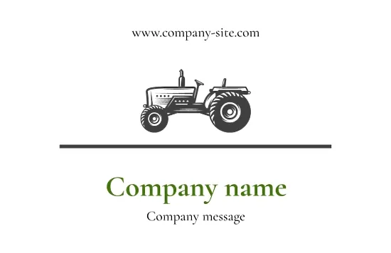 Tractor driver's business card template