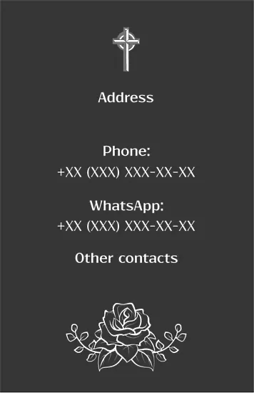 Funeral Services business card template