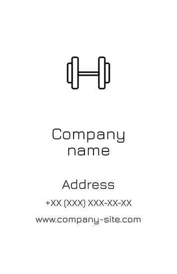 Gym business Card Template