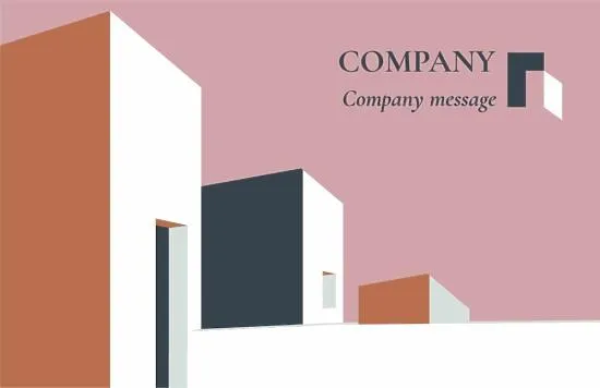 Construction company business card template