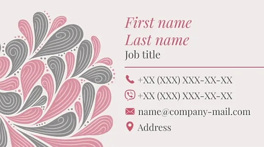 The colorist's business card template
