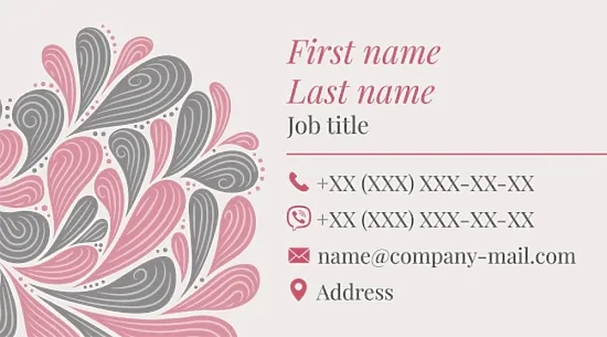 The colorist's business card template