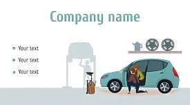 Service station business card template