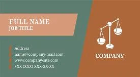 Lawyer's business card template 