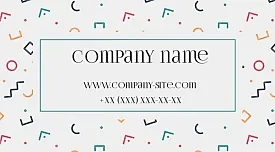 Abstract business card template with symbols