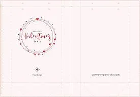 Paper bag template for Valentine's Day