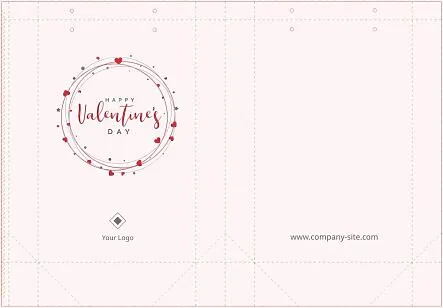 Paper bag template for Valentine's Day