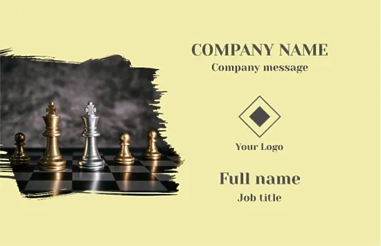 Chess player's business card template