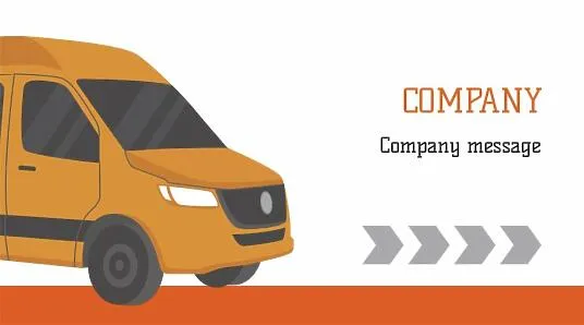 The template of a business card of a trucking company
