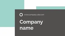 A strict business card template with an asymmetrical design