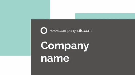 A strict business card template with an asymmetrical design