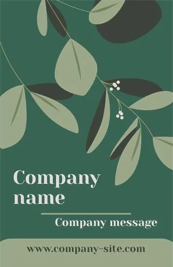 A business card template with a natural design