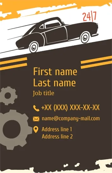 Car service business card template