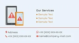 Service center business card template