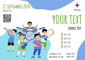 Children's concert poster template