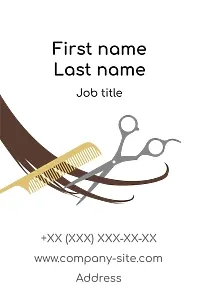 The master hairdresser's business card template