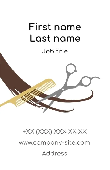 The master hairdresser's business card template