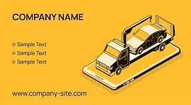 Tow truck business card template