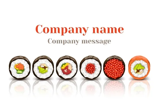 Sushi Master's business card template