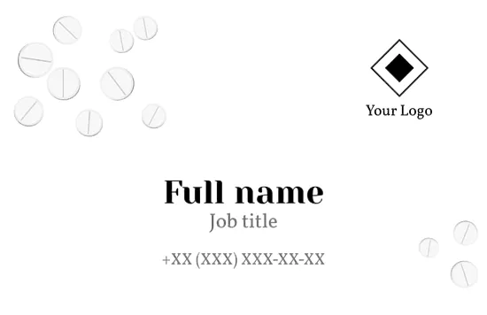 Pharmacist's business card template