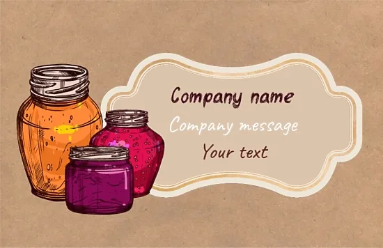 Jam manufacturer's business card template