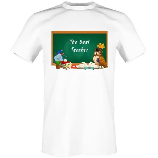 T-shirt template with a print for teacher's Day