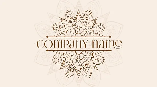 Abstract business card template with mandala pattern