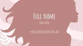 Beauty salon business card template
