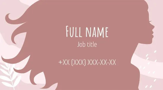 Beauty salon business card template