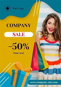 Clothing store poster template