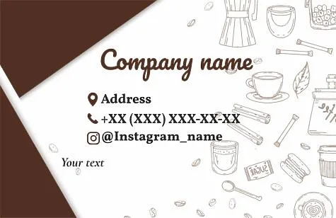 Coffee shop business card template