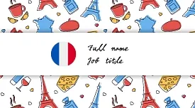 French language teacher's business card template