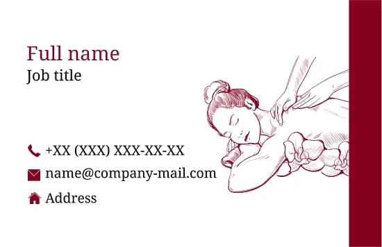Spa business card template