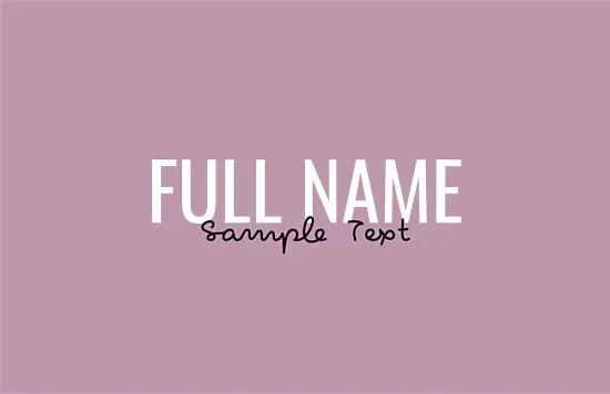 Template for a simple personal Euro business card