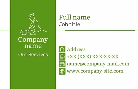 Massage therapist business card template