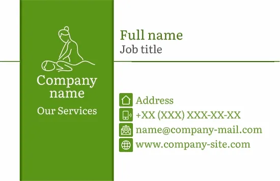 Massage therapist business card template